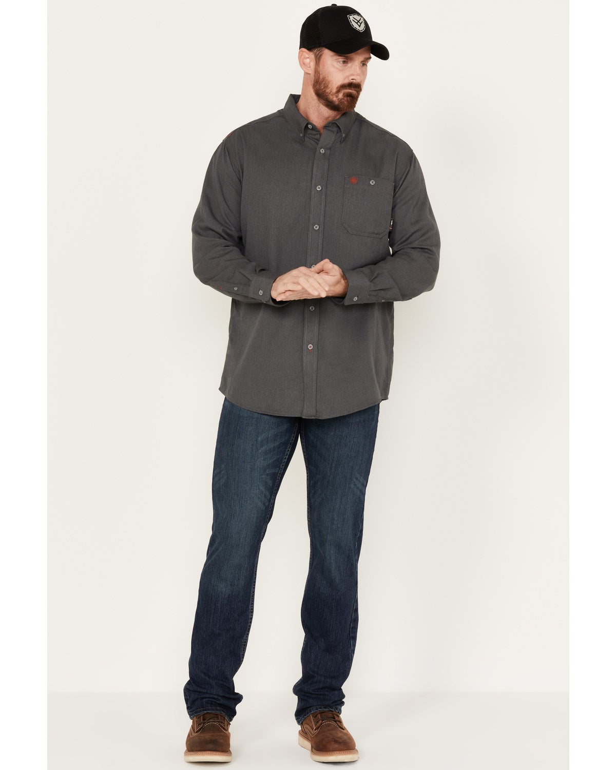 Cody James Men's FR Sidewinder Slim Straight Medium Wash Work Jeans - Indigo