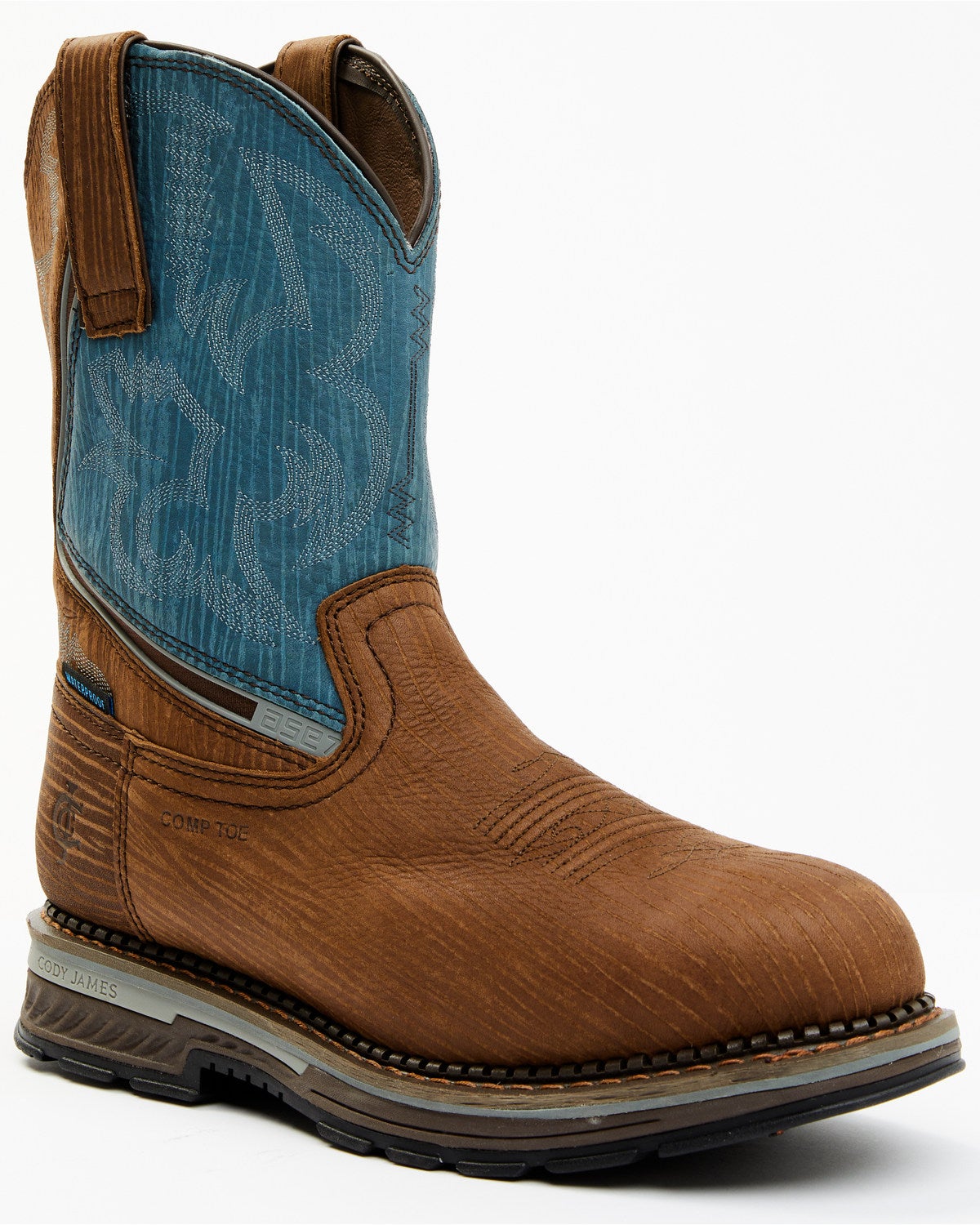 Cody James Men's Disruptor Waterproof Work Boots - Composite Toe - Blue