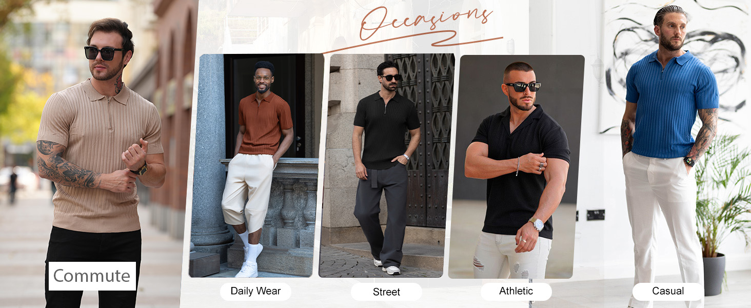 mens knit polo shirt