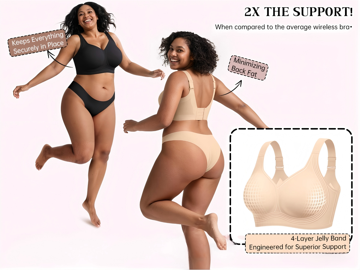 Vertvie｜GRACE Classic T-Shirt Bra, Jelly Bras, Wireless Full Coverage for All Day Comfort