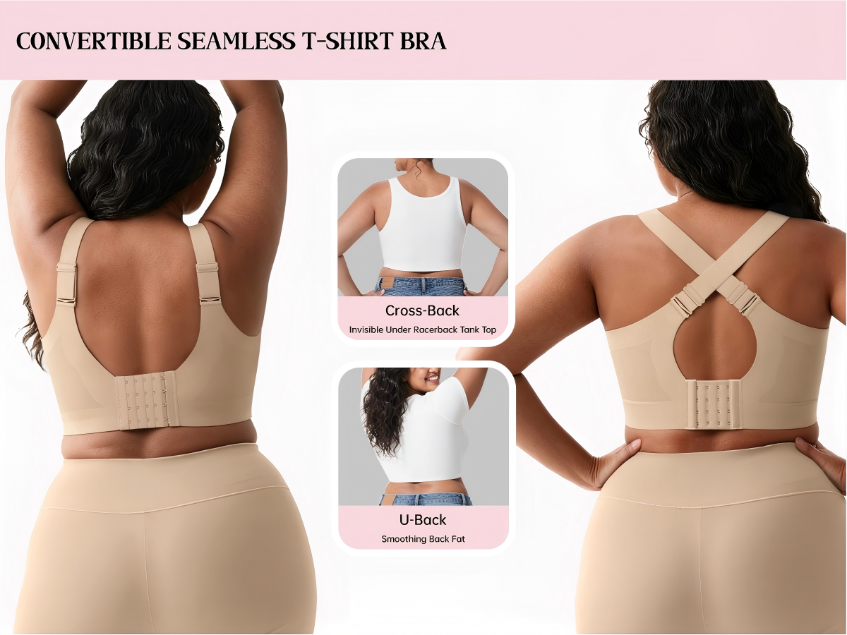 Vertvie｜GRACE Classic T-Shirt Bra, Jelly Bras, Wireless Full Coverage for All Day Comfort