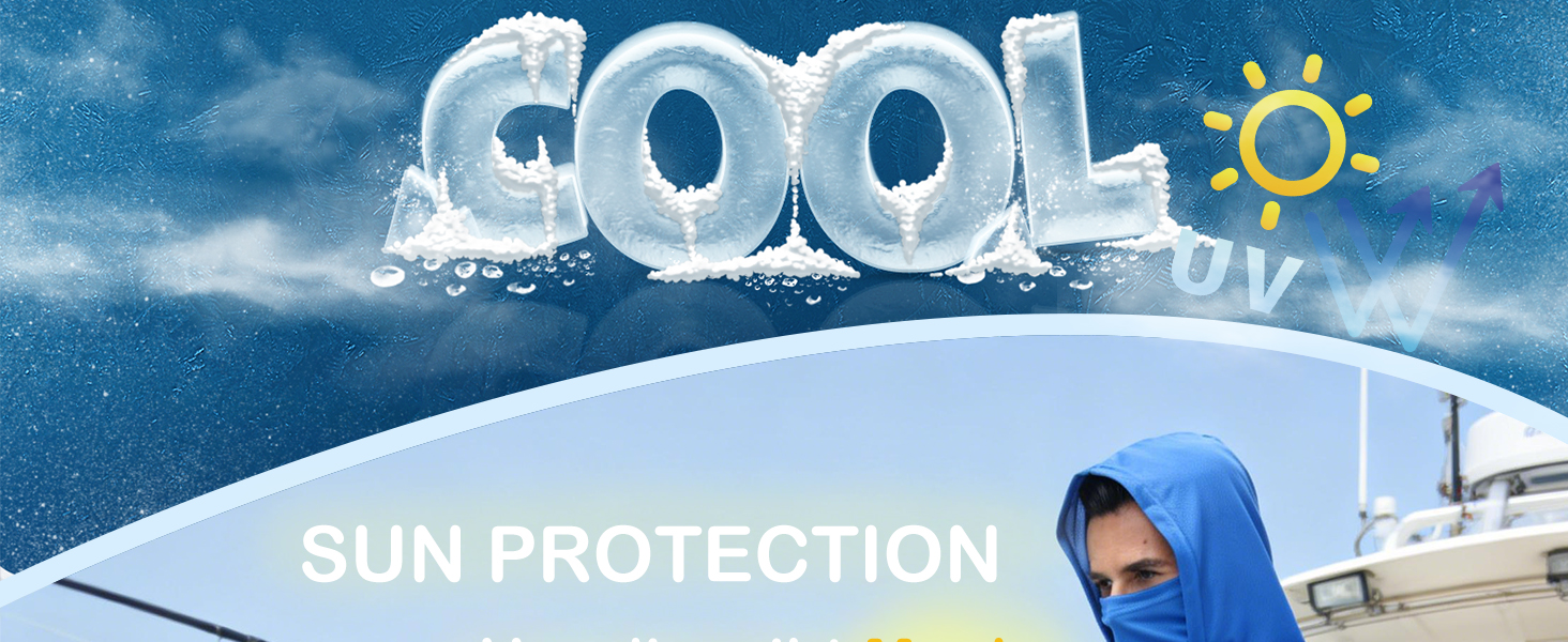 Hooded shirts helps protect from sunburn, Lightweight &amp;amp; quick dry fabric keeps you cool