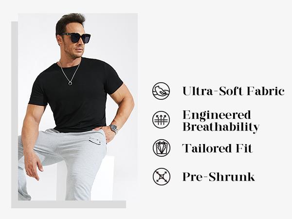 JMIERR Mens 3 Pack Cotton Hipster Hip Hop Longline Crewneck T-Shirt,Menswear Casual Tshirt Tops,TikTokShopfalldealsforyou