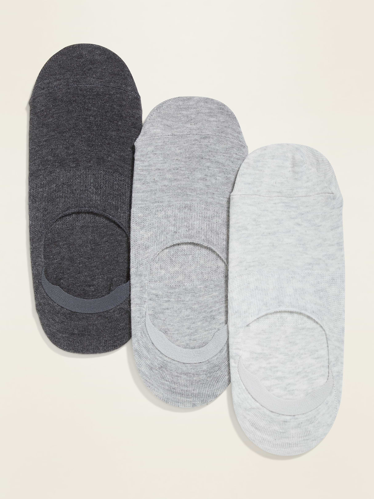 No-Show Sneaker Socks 3-Pack - Shades of Gray