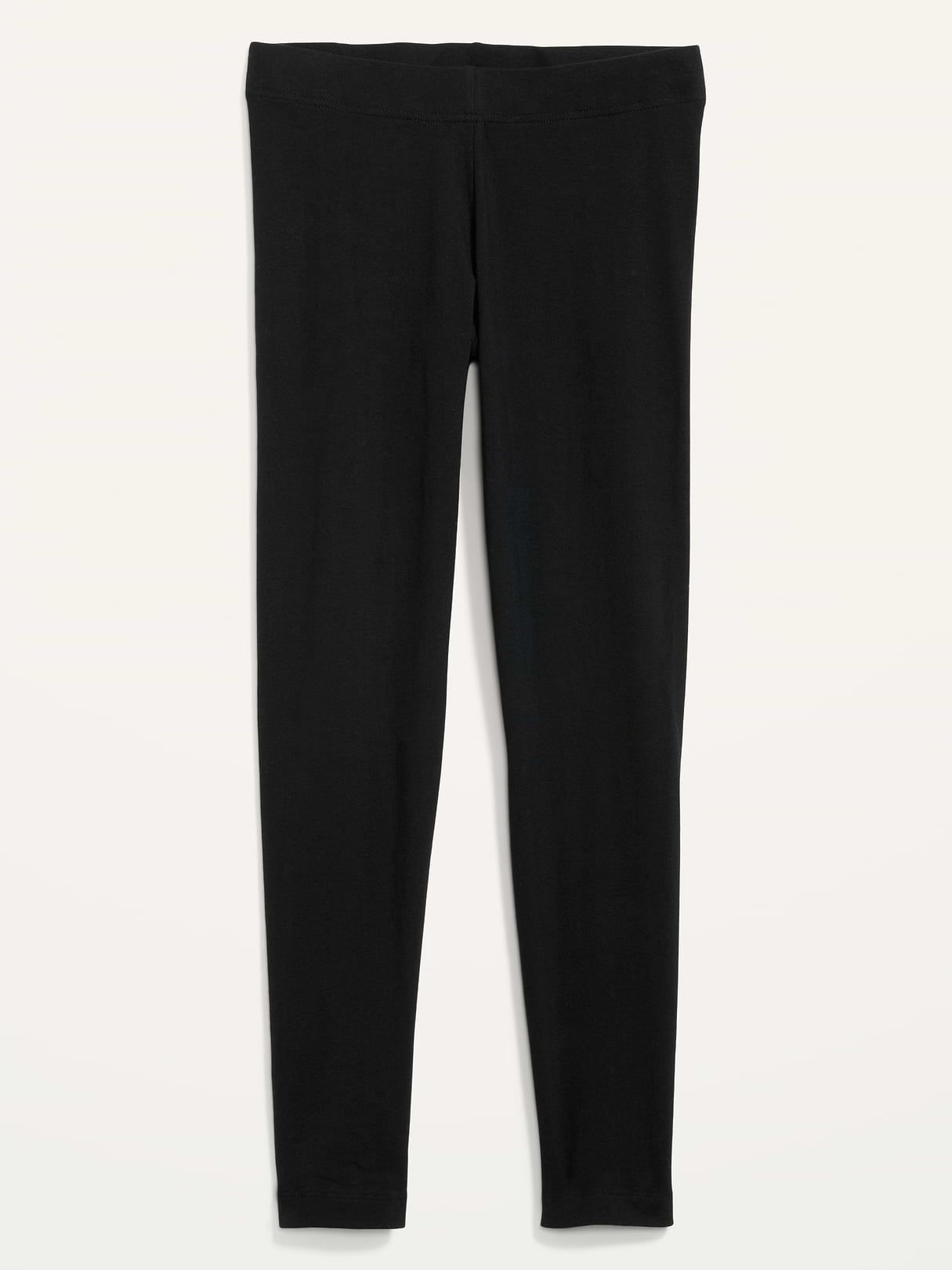 High-Waisted Jersey Fashion Layering Leggings - Black Jack