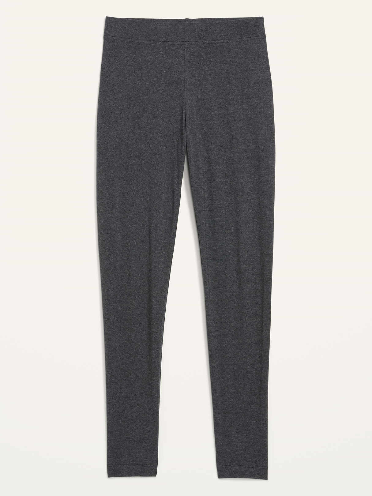 High-Waisted Jersey Fashion Layering Leggings - Dark Heather Gray
