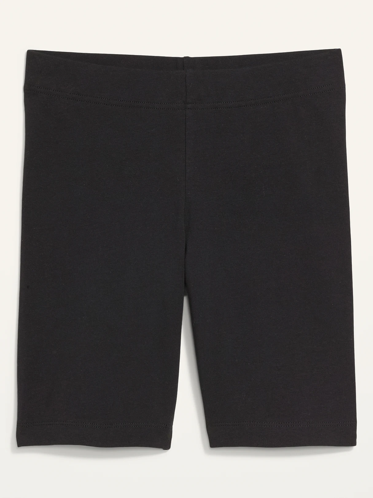 High-Waisted Cotton Biker Shorts -- 8-inch inseam - Black Jack