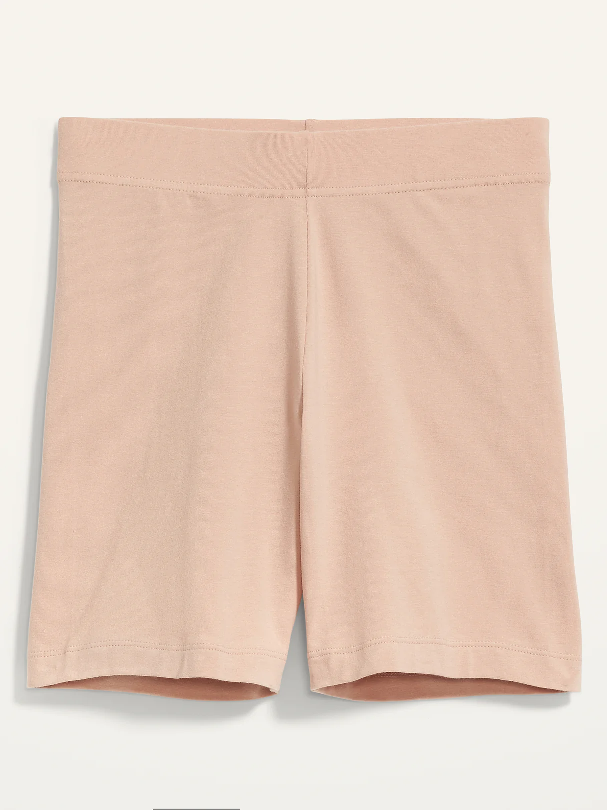 High-Waisted Cotton Biker Shorts -- 6-inch inseam - Frappe
