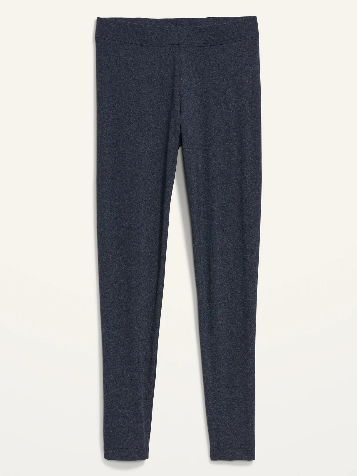 High-Waisted Jersey Fashion Layering Leggings - Navy