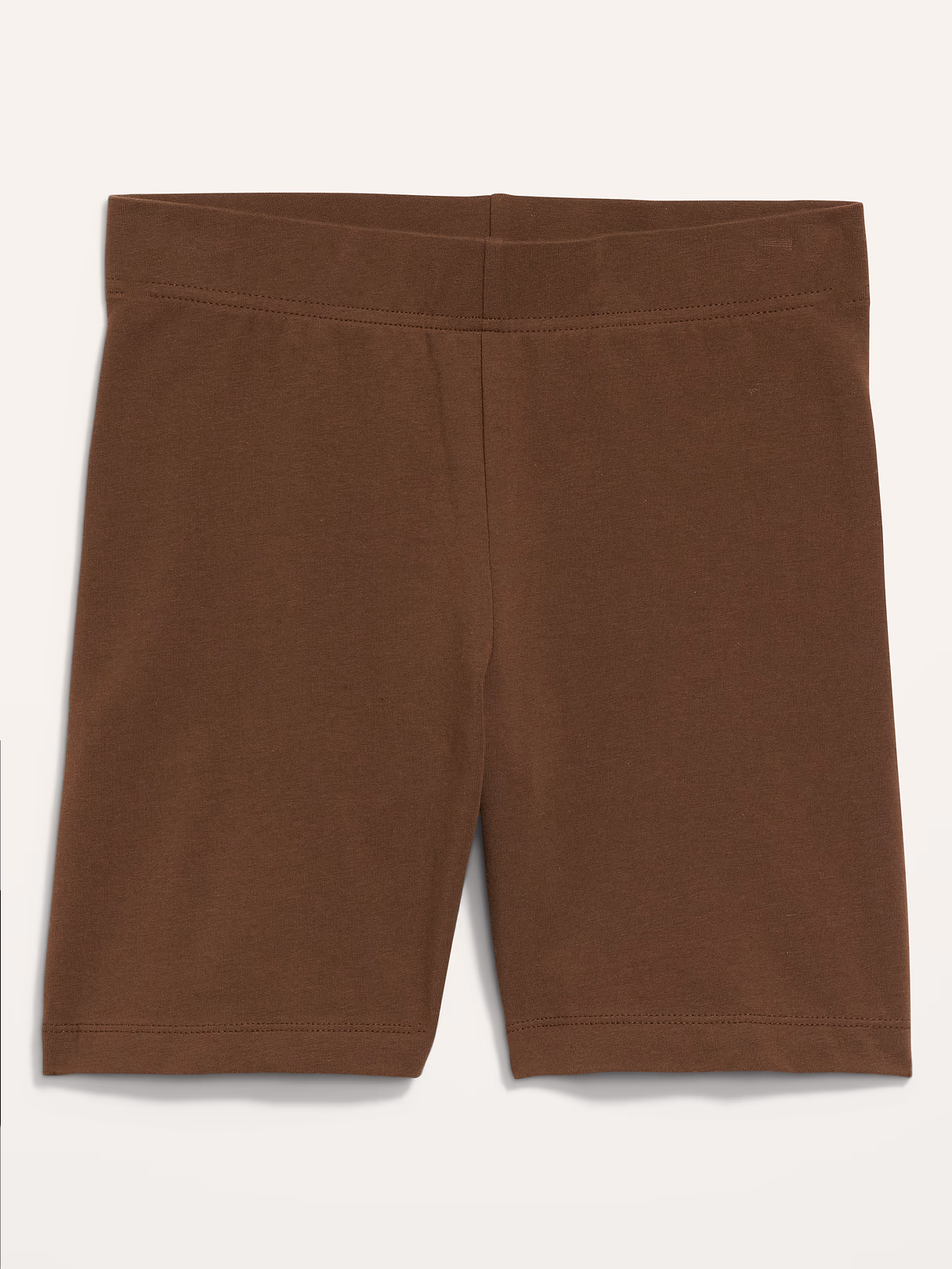 High-Waisted Cotton Biker Shorts -- 6-inch inseam - Dark Walnut