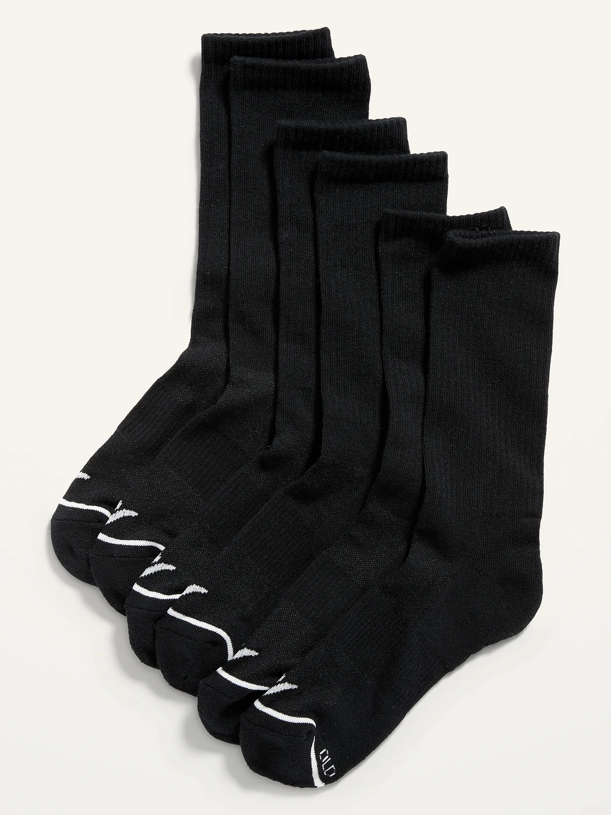 3-Pack Athletic Quarter Crew Socks for Women - Black Jack