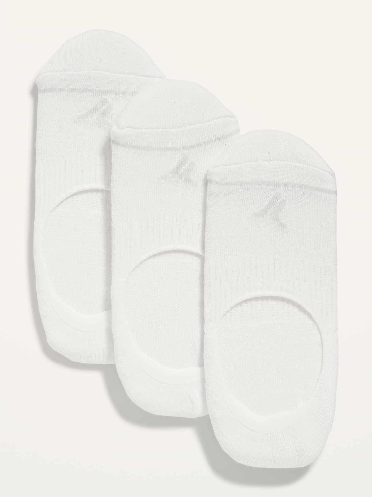 No-Show Athletic Socks 3-Pack for Women - Bright White