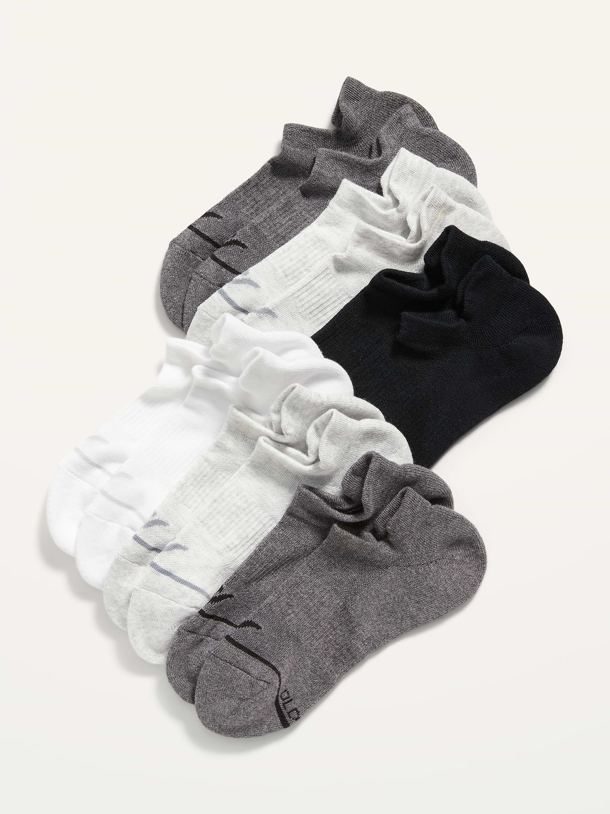 Athletic Ankle Socks  6-Pack - Gray Combo