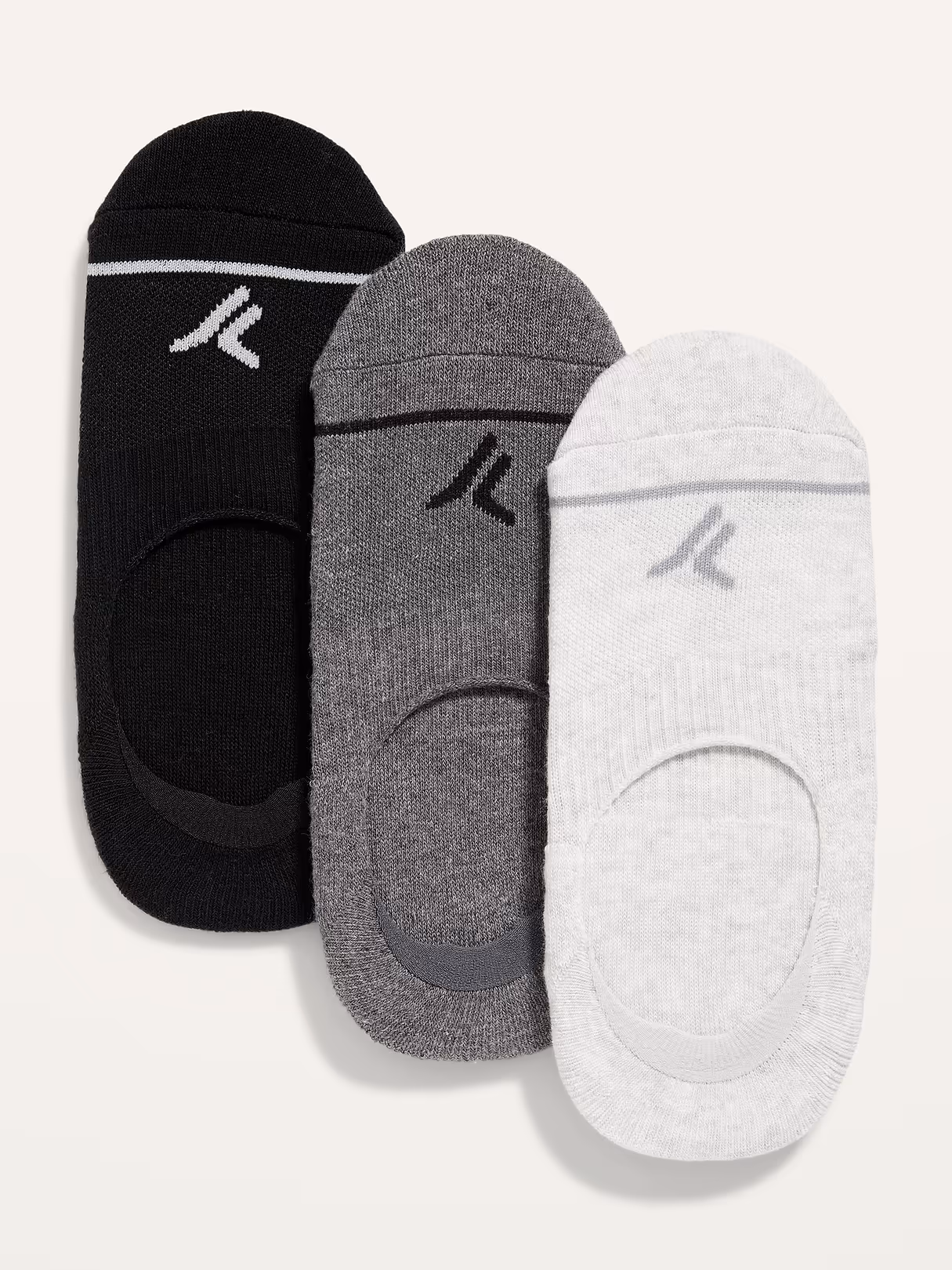 No-Show Athletic Socks 3-Pack for Women - Gray Combo