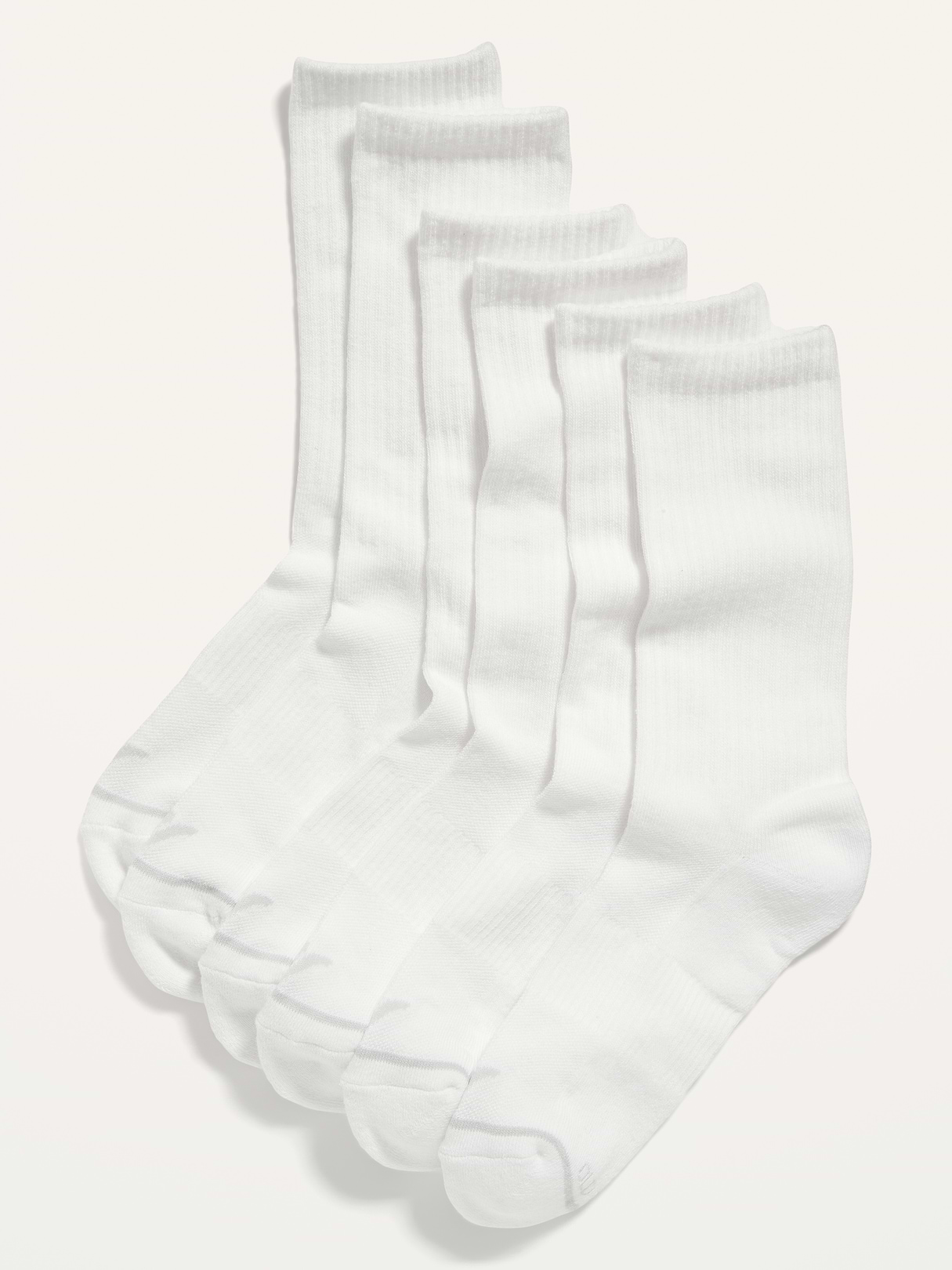 3-Pack Athletic Quarter Crew Socks for Women - Bright White (789678012)