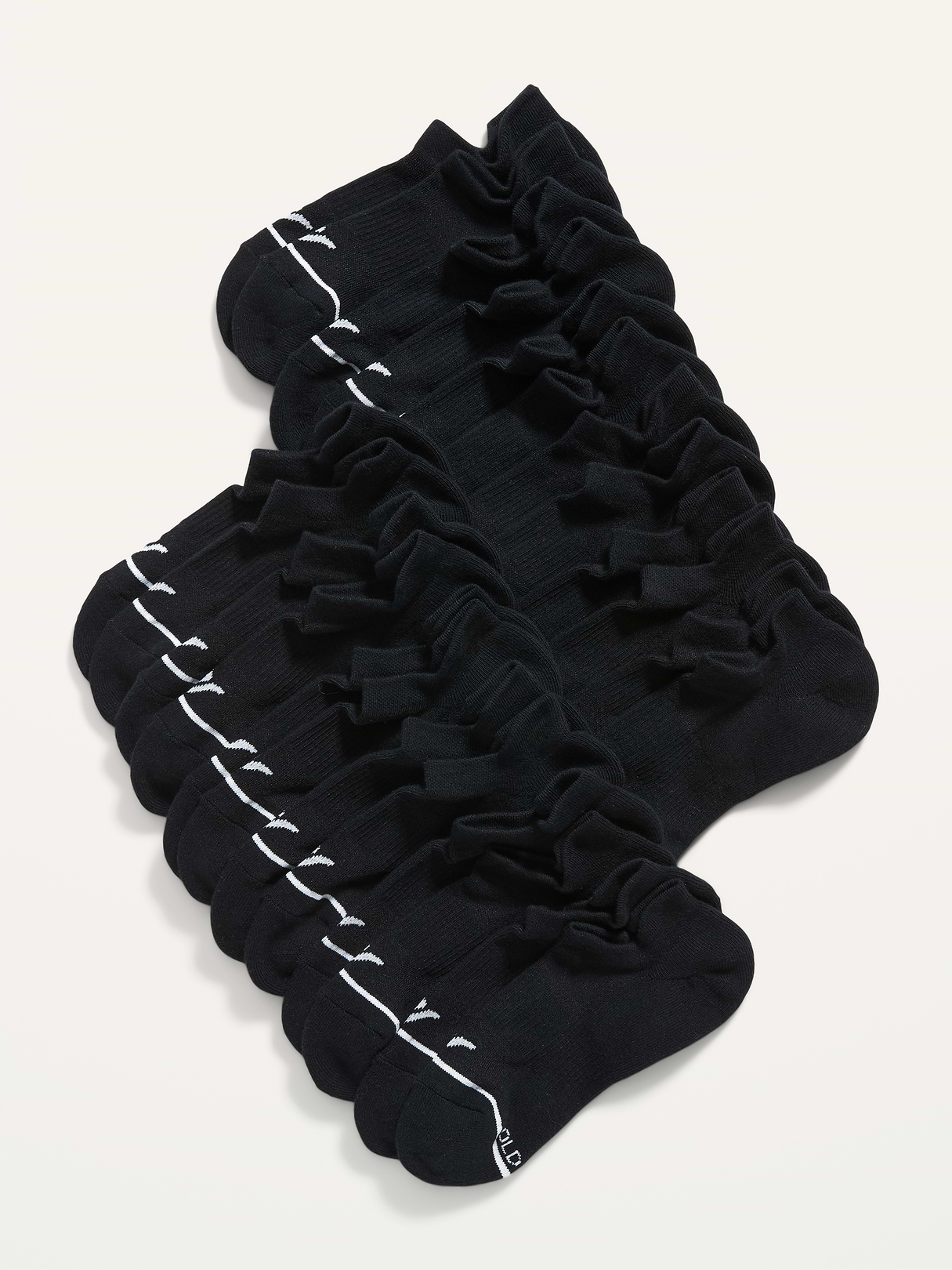 12-Pack Athletic Ankle Socks - Black Jack