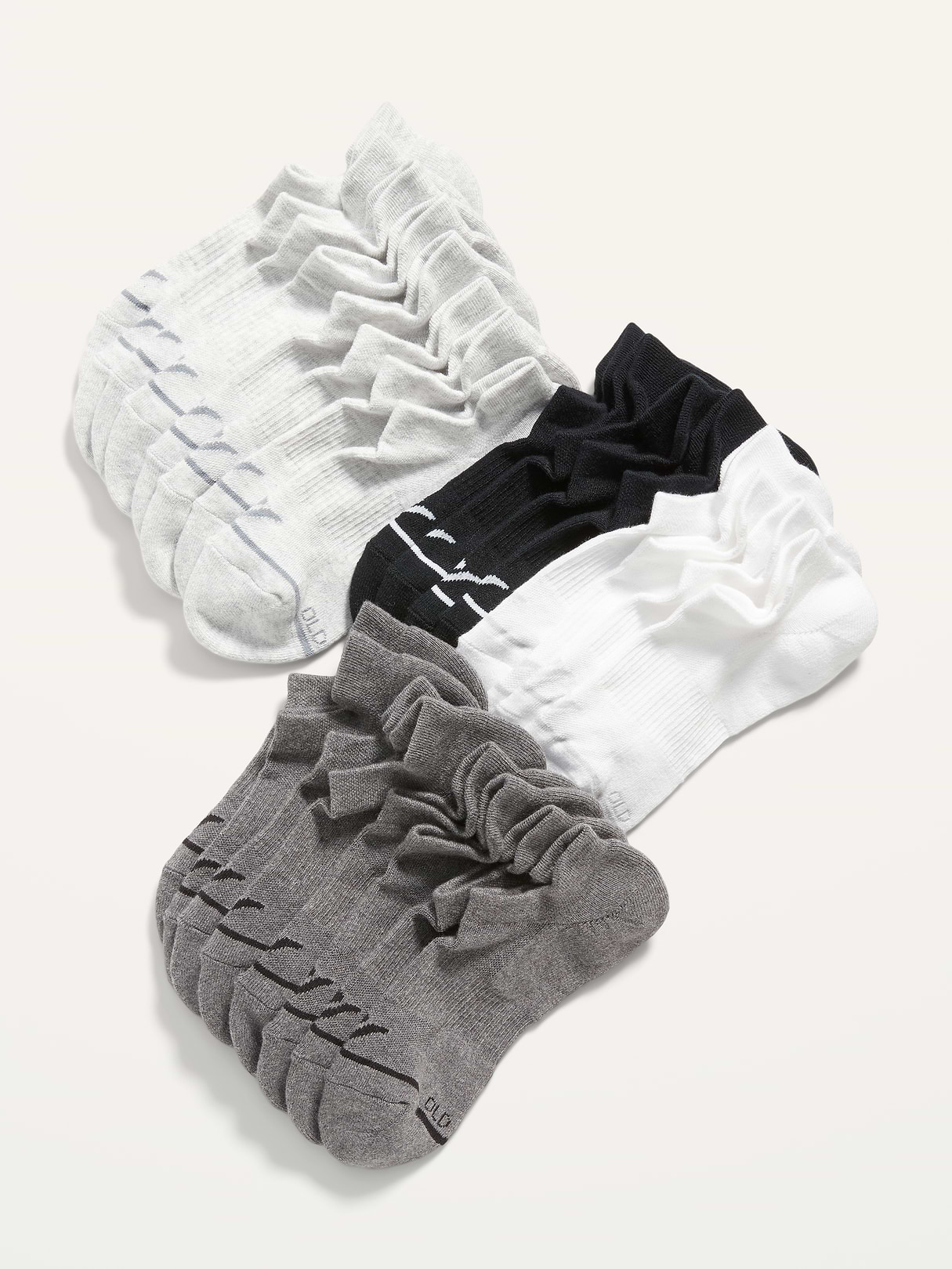 12-Pack Athletic Ankle Socks - Gray Combo