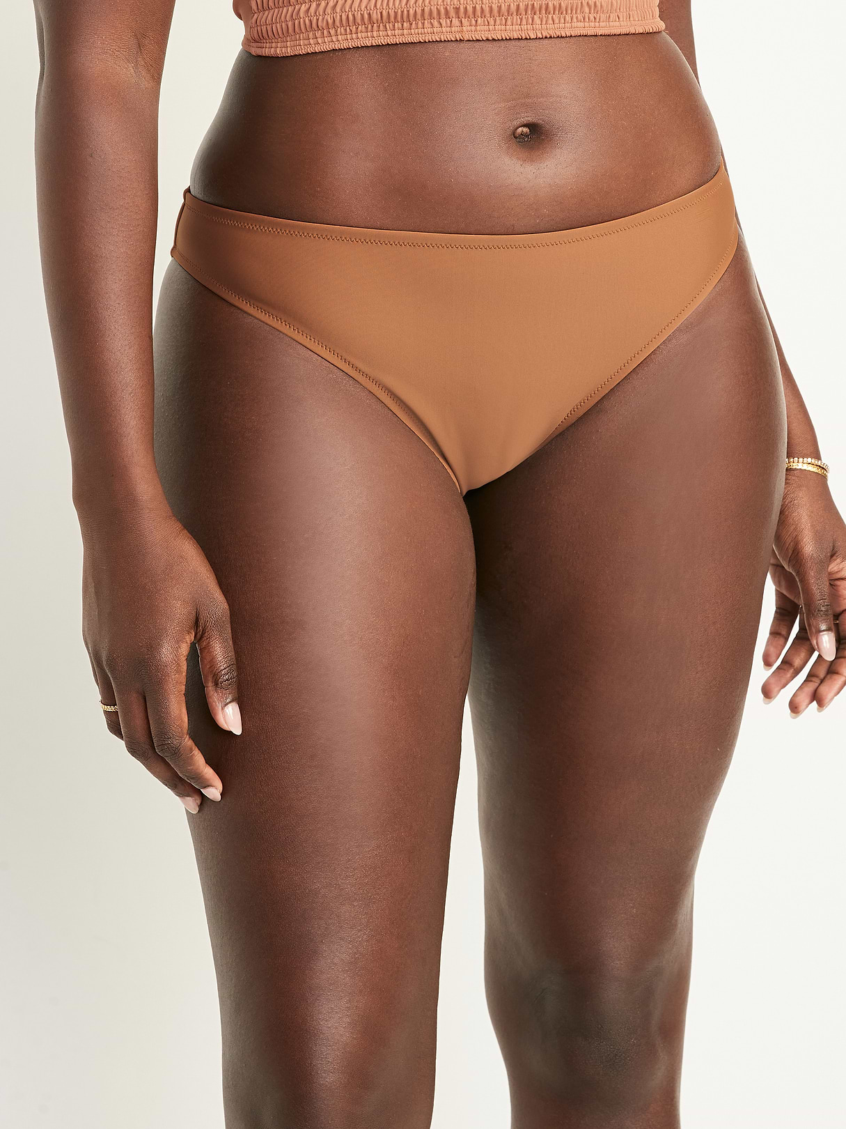 Mid-Rise Bikini Swim Bottoms - Warm Coffee