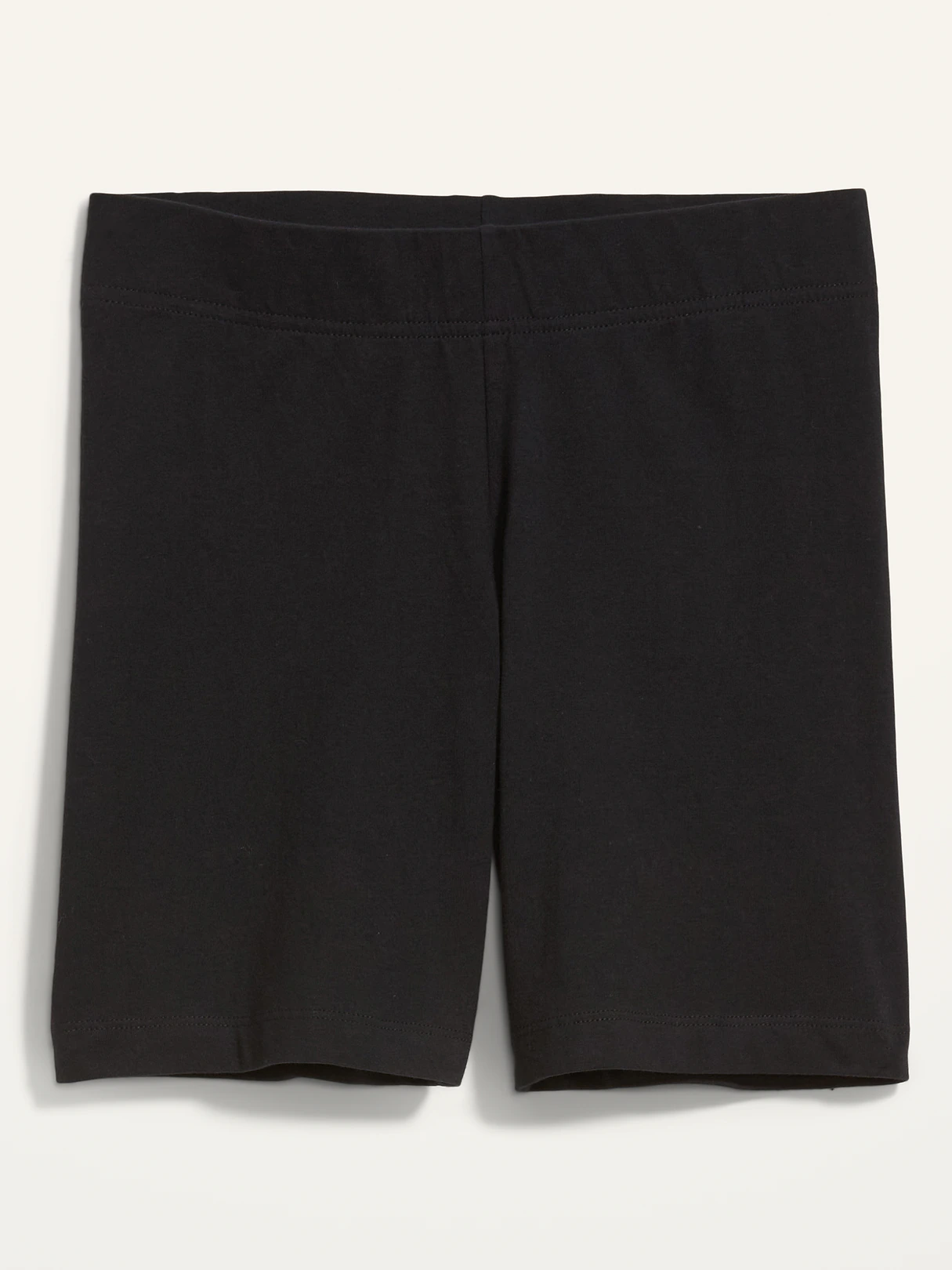 High-Waisted Cotton Biker Shorts -- 6-inch inseam - Black Jack