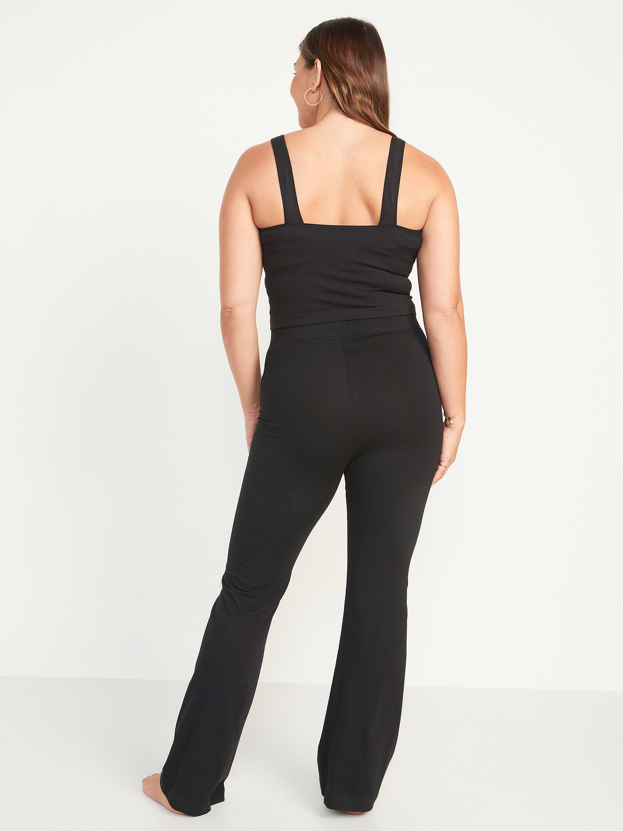 High-Waisted Flare Leggings - Black Jack