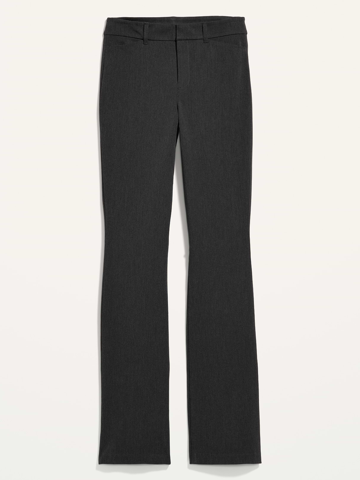 High-Waisted Pixie Flare Pants - Dark Heather Gray