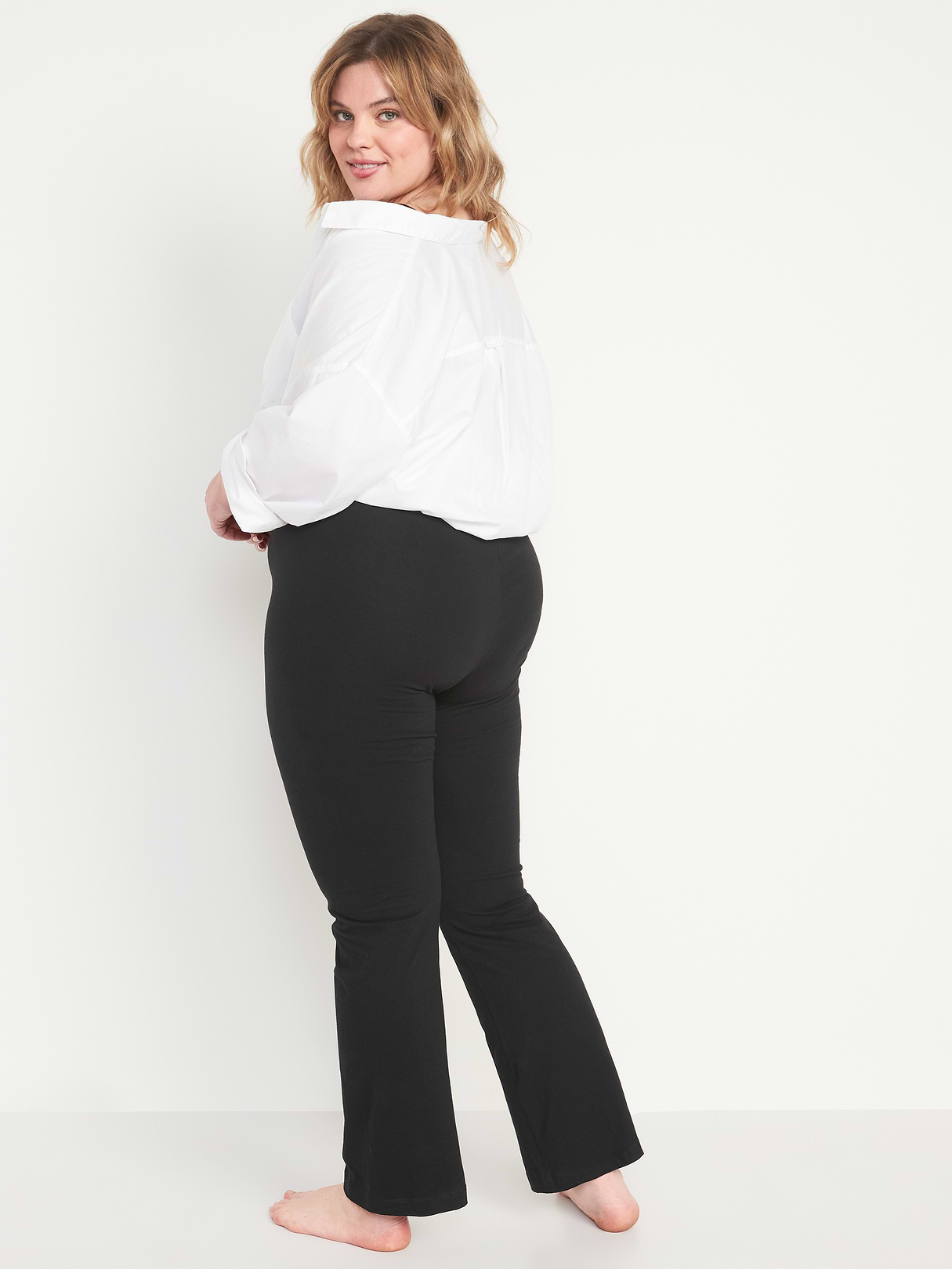 High-Waisted Flare Leggings - Black Jack