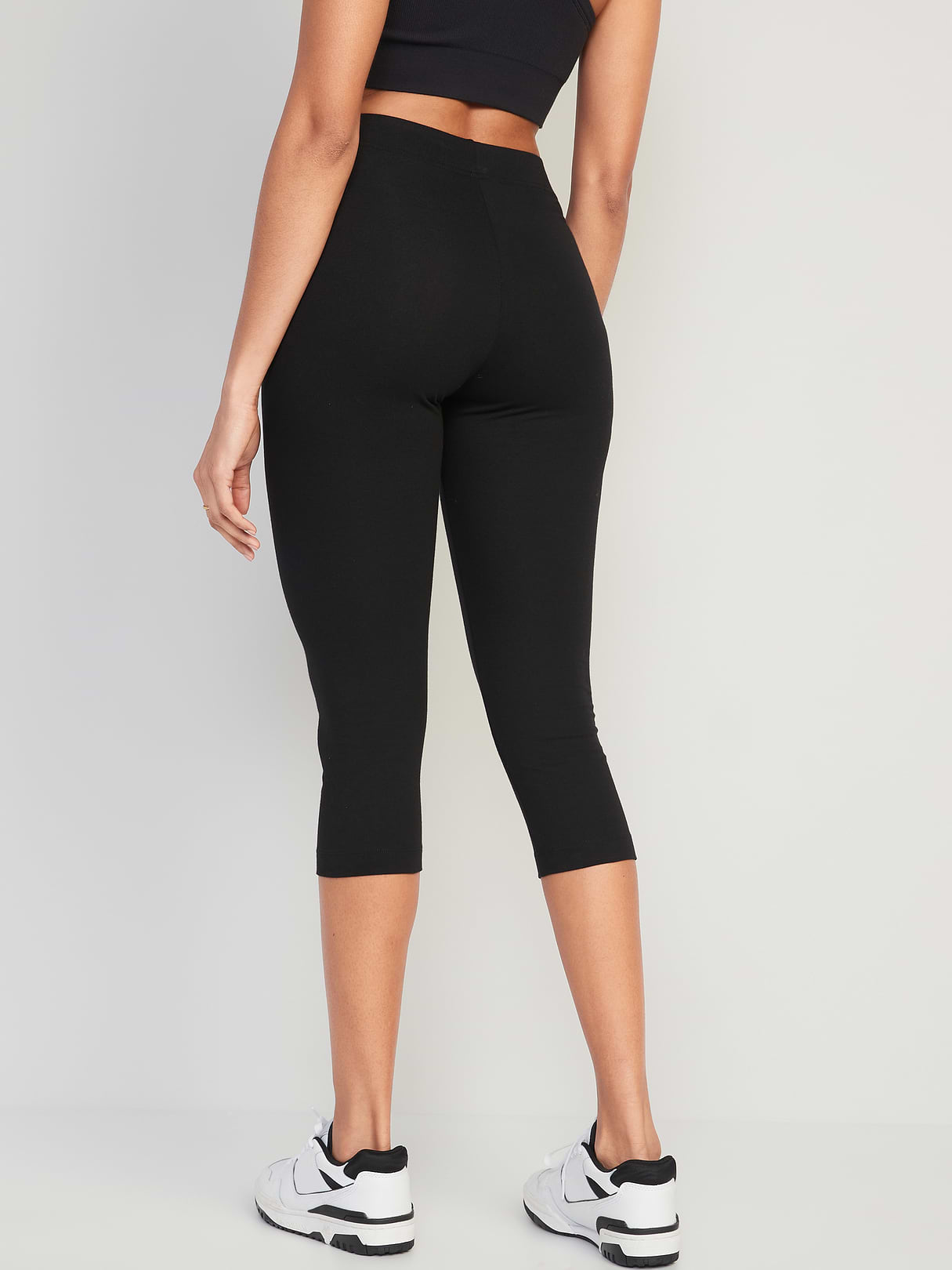 High-Waisted Fashion Layering Cropped Leggings 3-Pack - Black Jack