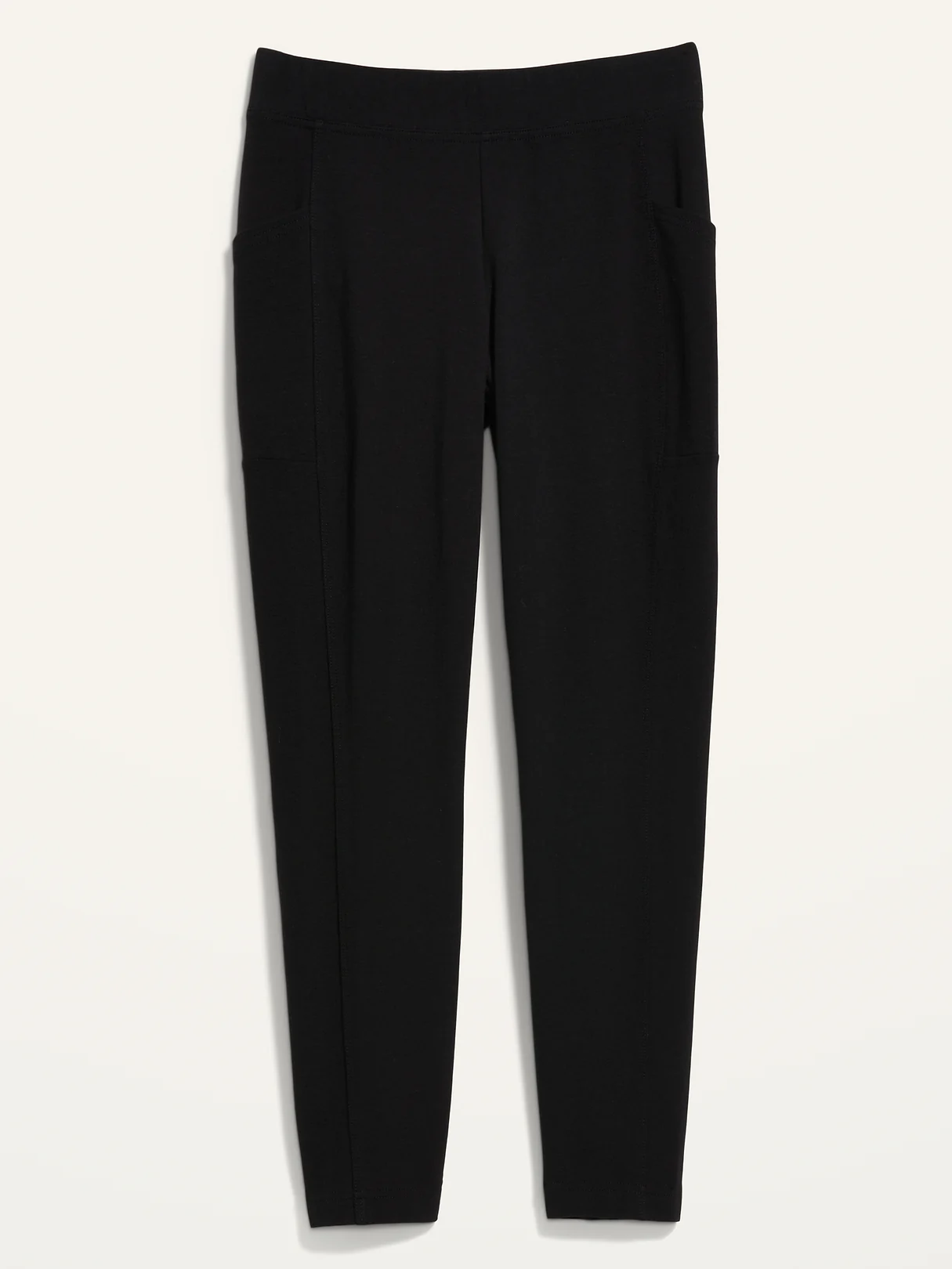 High-Waisted Fashion Layering 7/8 Legging - Black Jack