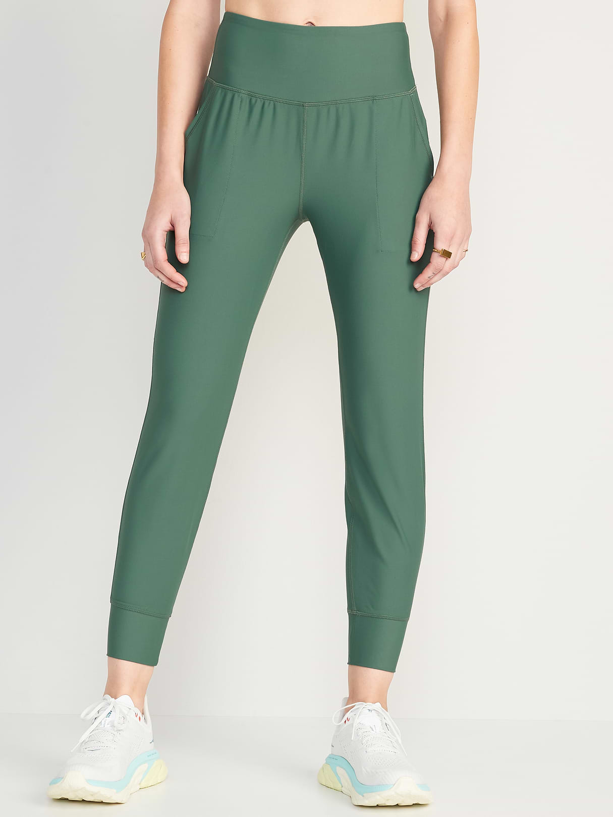 High-Waisted PowerSoft 7/8 Joggers - Forest Shade