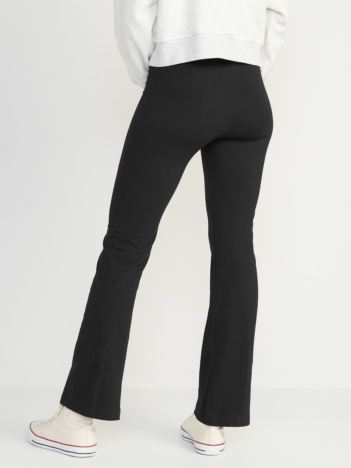 High-Waisted Flare Leggings - Black Jack