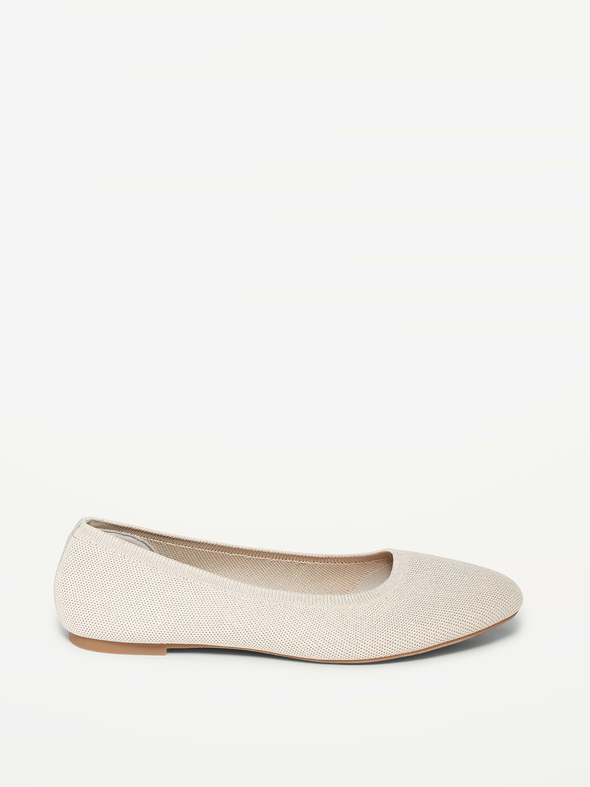 Knit Almond-Toe Ballet Flats - Cozy Cashmere