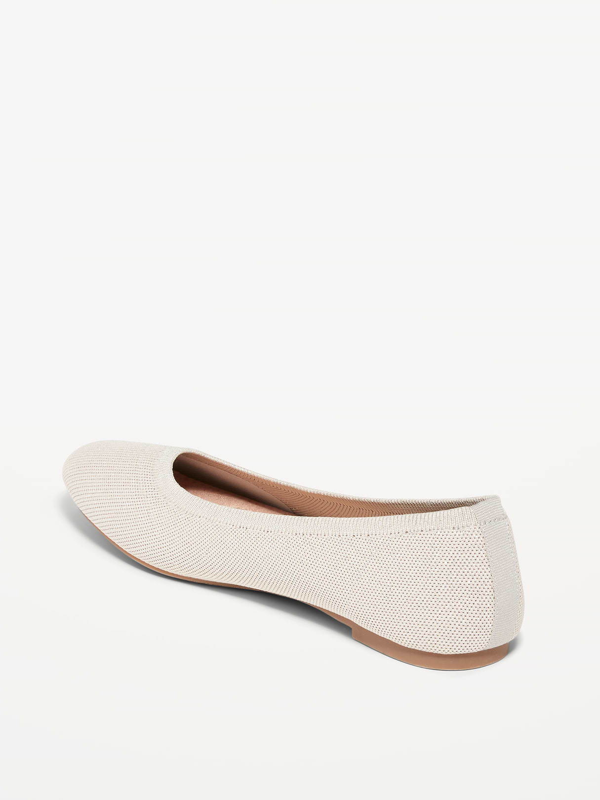 Knit Almond-Toe Ballet Flats - Cozy Cashmere