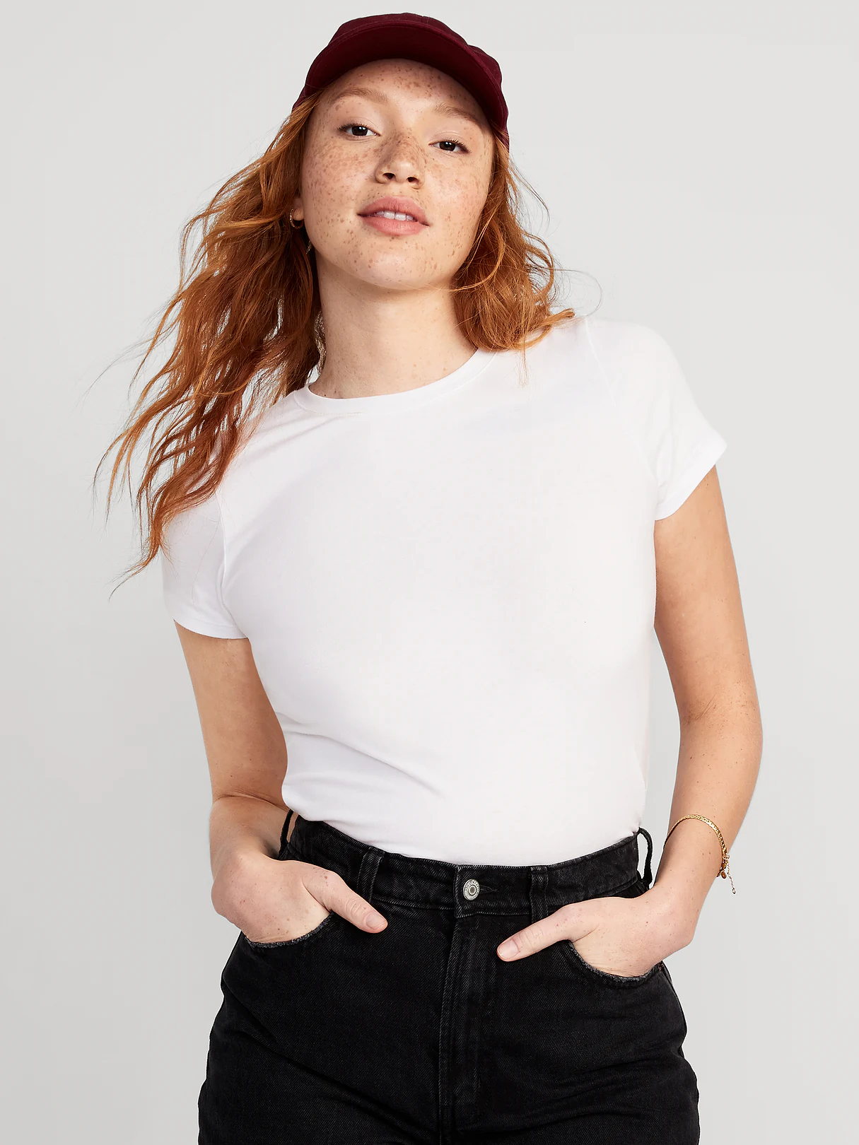 Bestee Crop T-Shirt - White Lilies