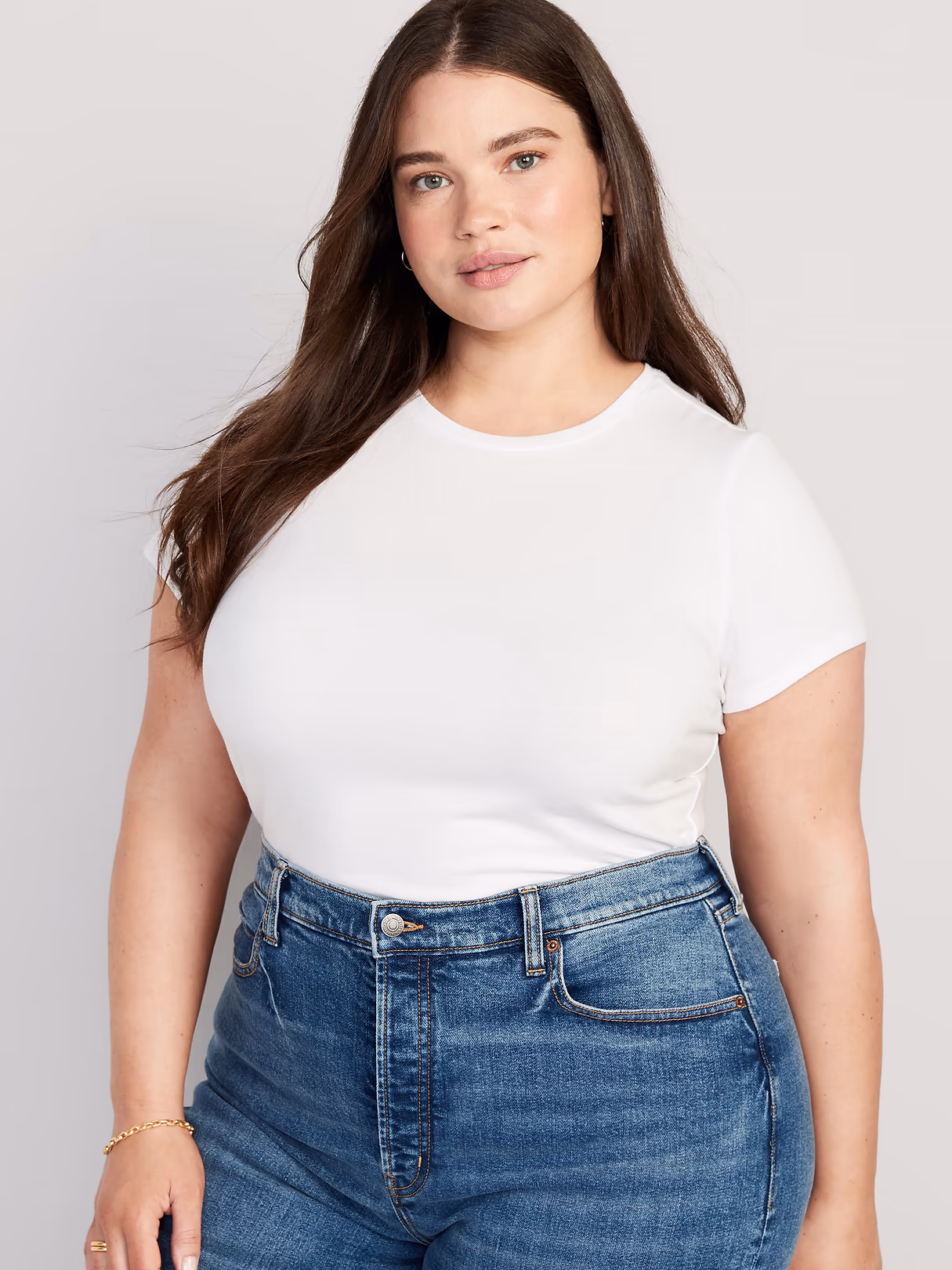 Bestee Crop T-Shirt - White Lilies