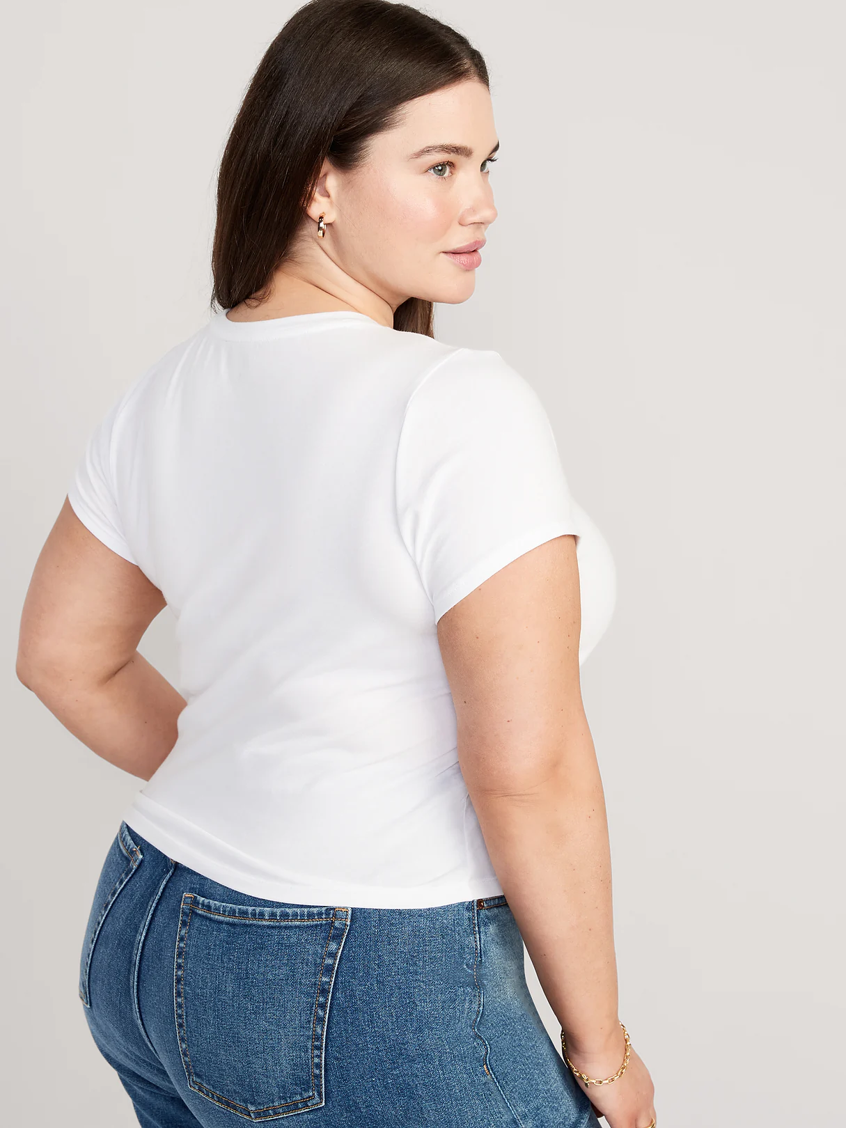 Bestee Crop T-Shirt - White Lilies