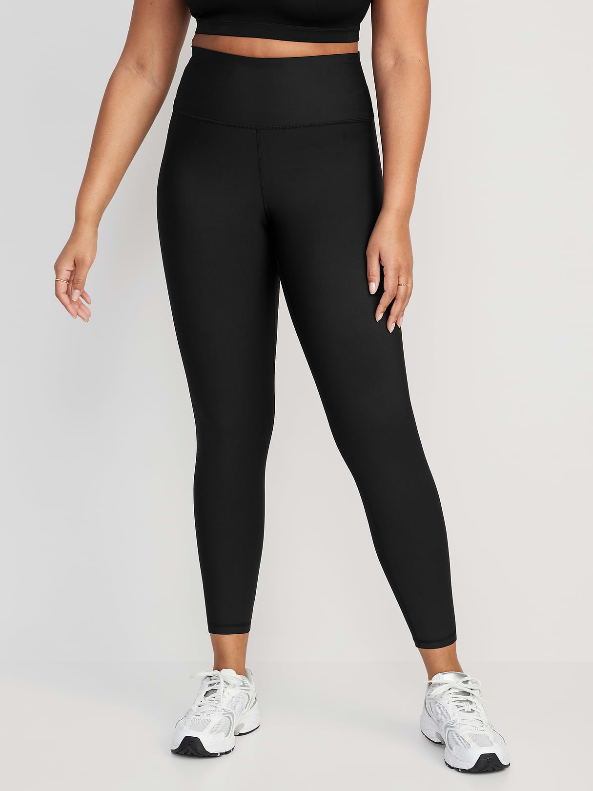High-Waisted PowerSoft 7/8 Leggings - Black Jack