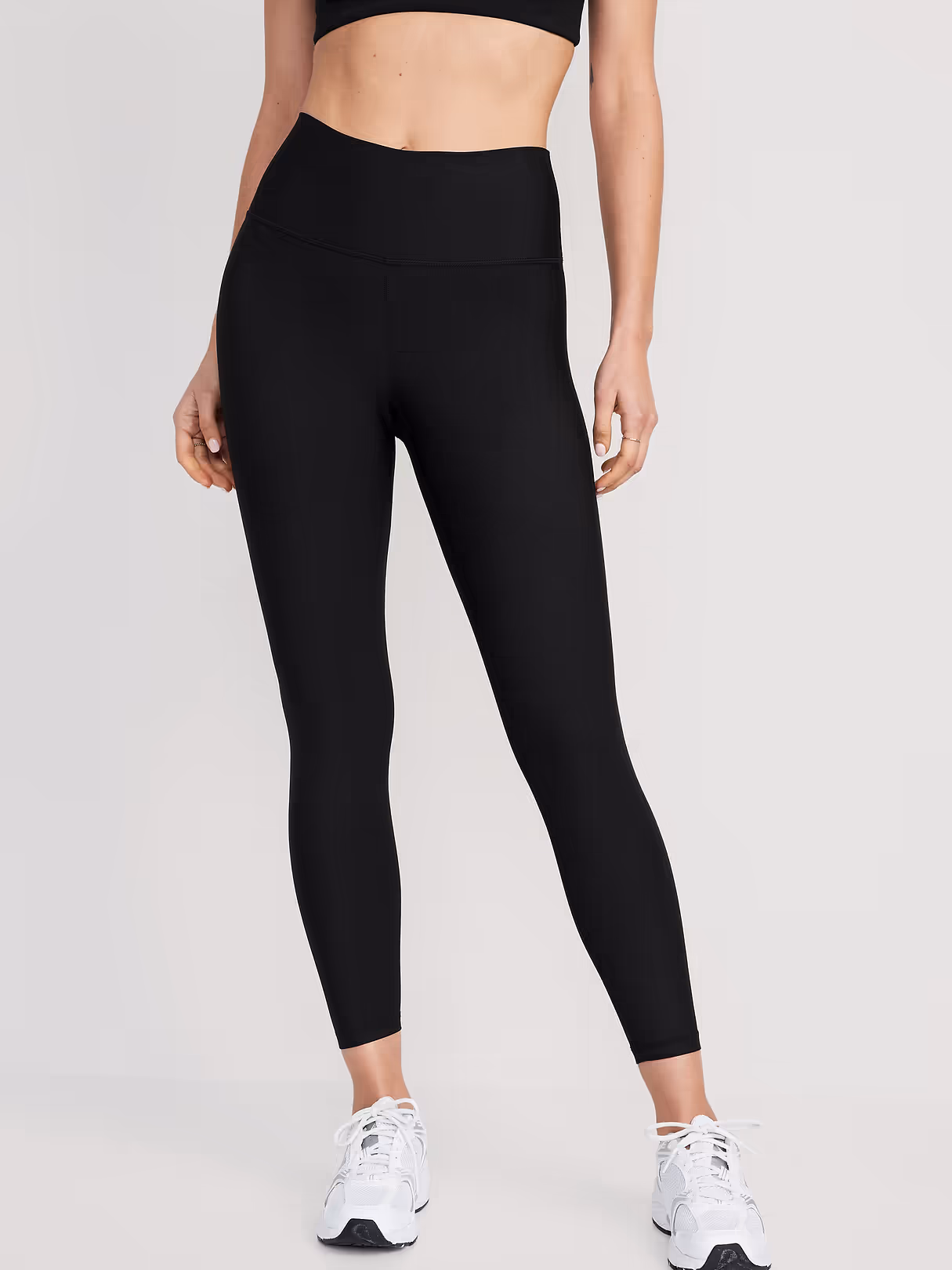 High-Waisted PowerSoft 7/8 Leggings - Black Jack