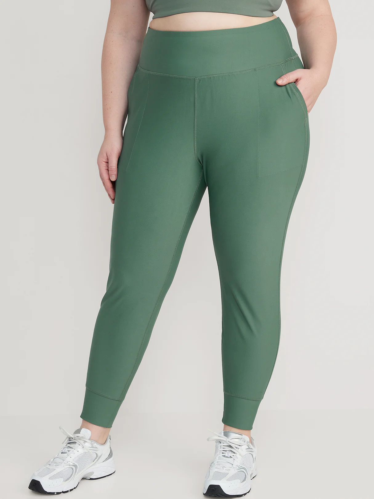High-Waisted PowerSoft 7/8 Joggers - Forest Shade