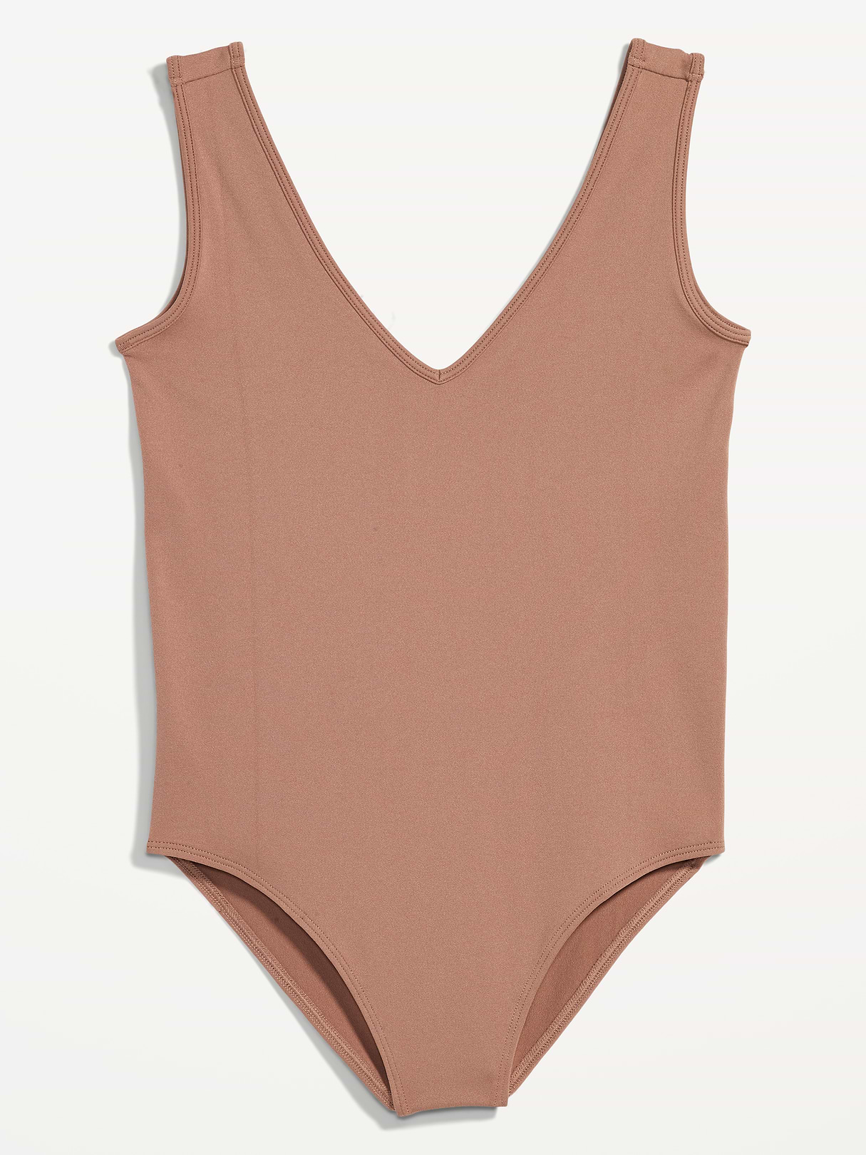 Seamless Base-Layer Tank Top Bodysuit - Cocoa Fawn