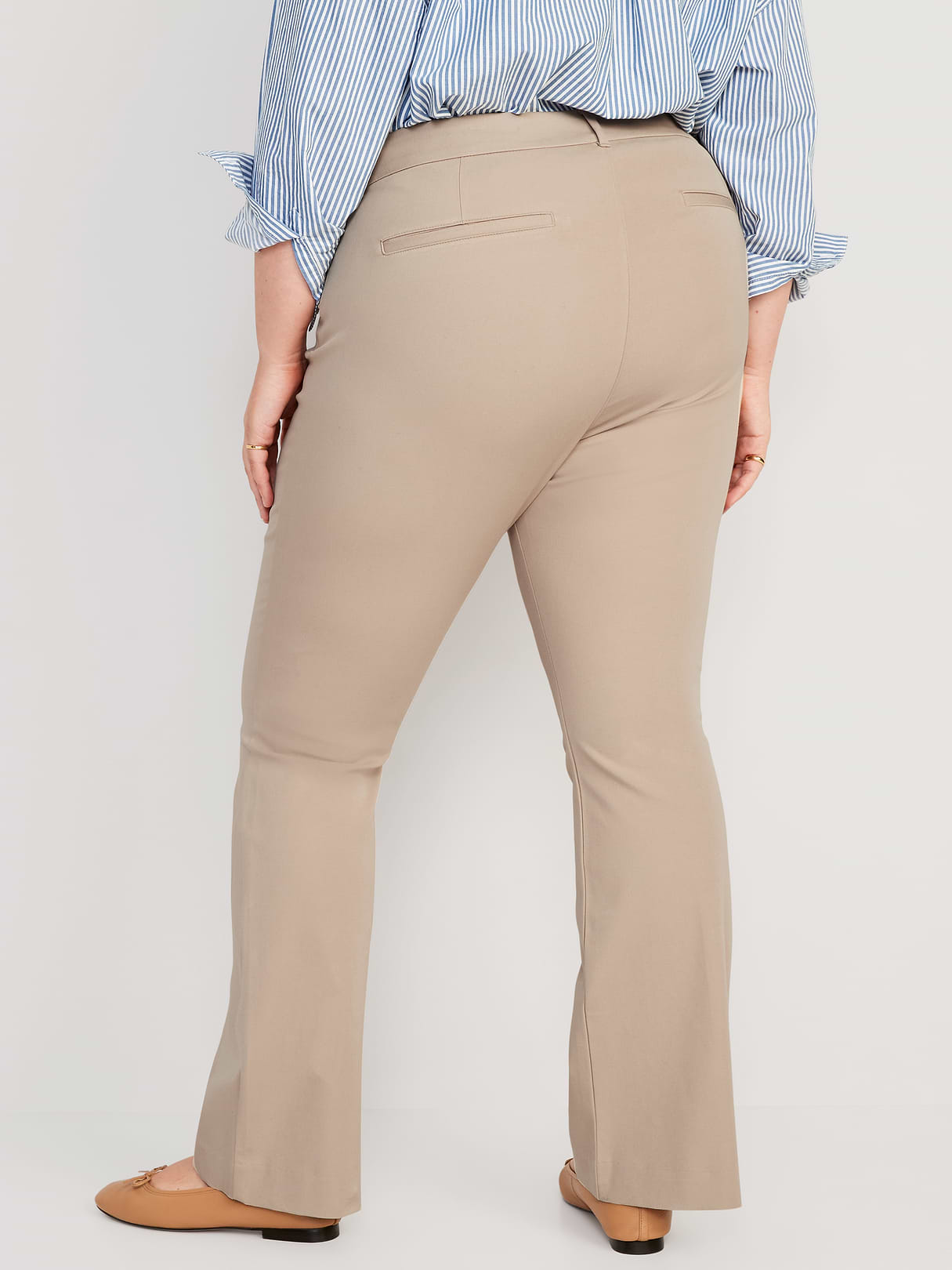 High-Waisted Pixie Flare Pants - Mocha Taffy
