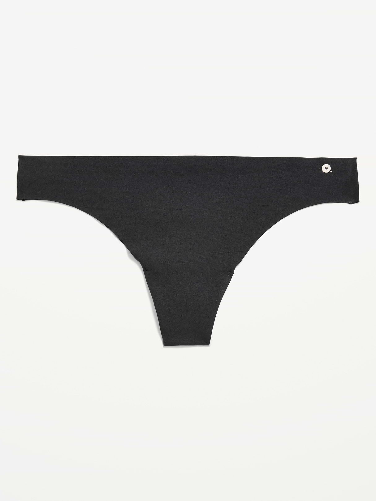Low-Rise No-Show Thong - Black Jack