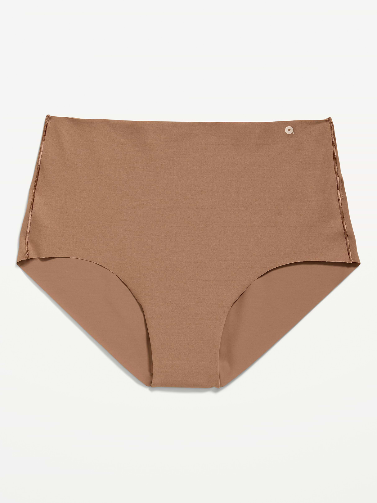 High-Waisted No-Show Brief Underwear - Cocoa Fawn