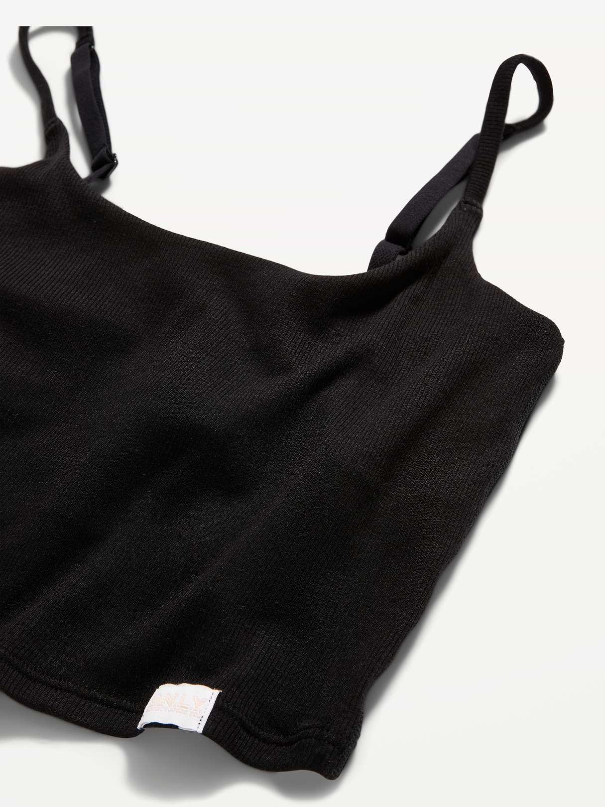 Seamless Ribbed Longline Bra - Black Jack (558922042)