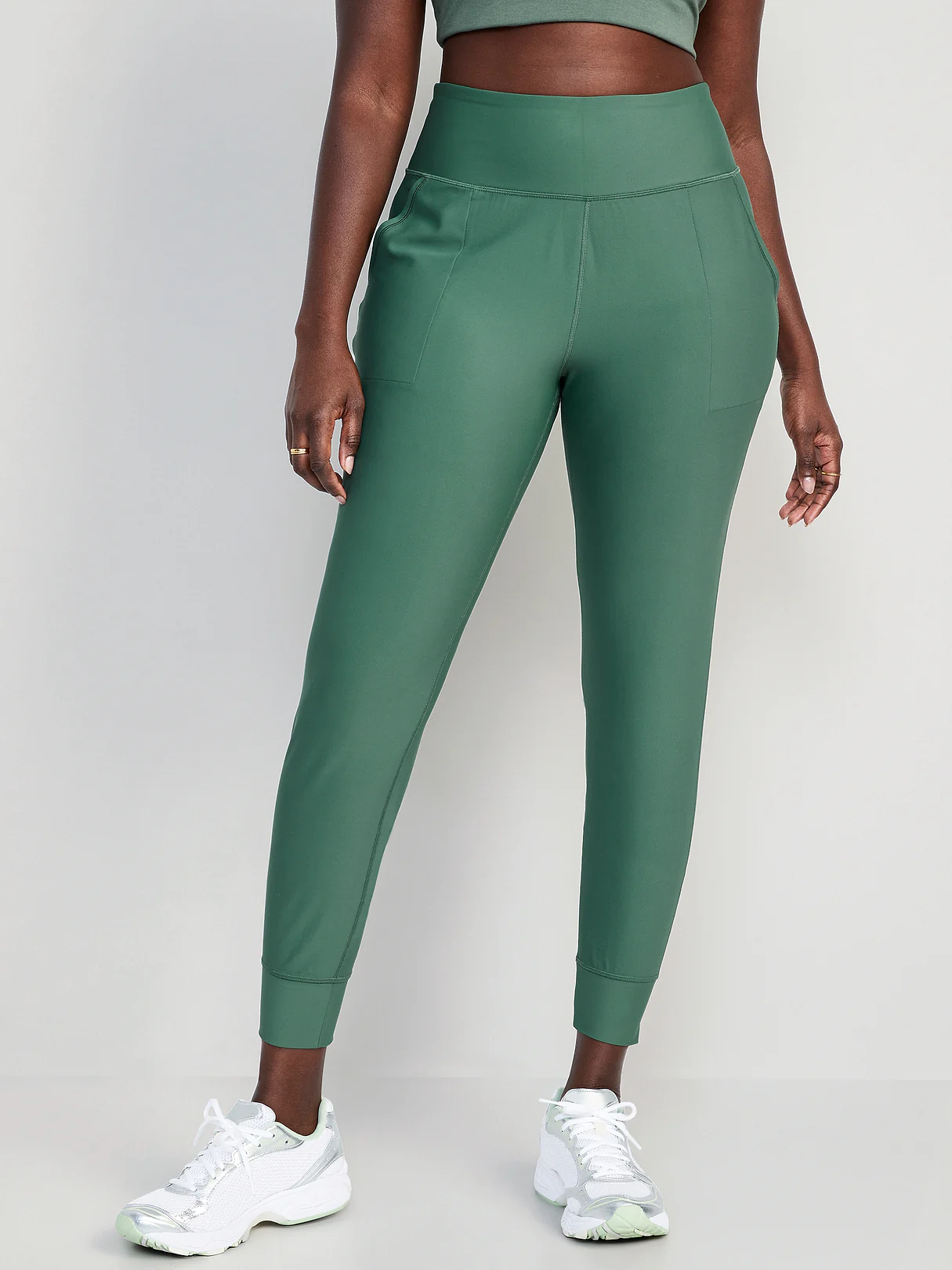 High-Waisted PowerSoft 7/8 Joggers - Forest Shade