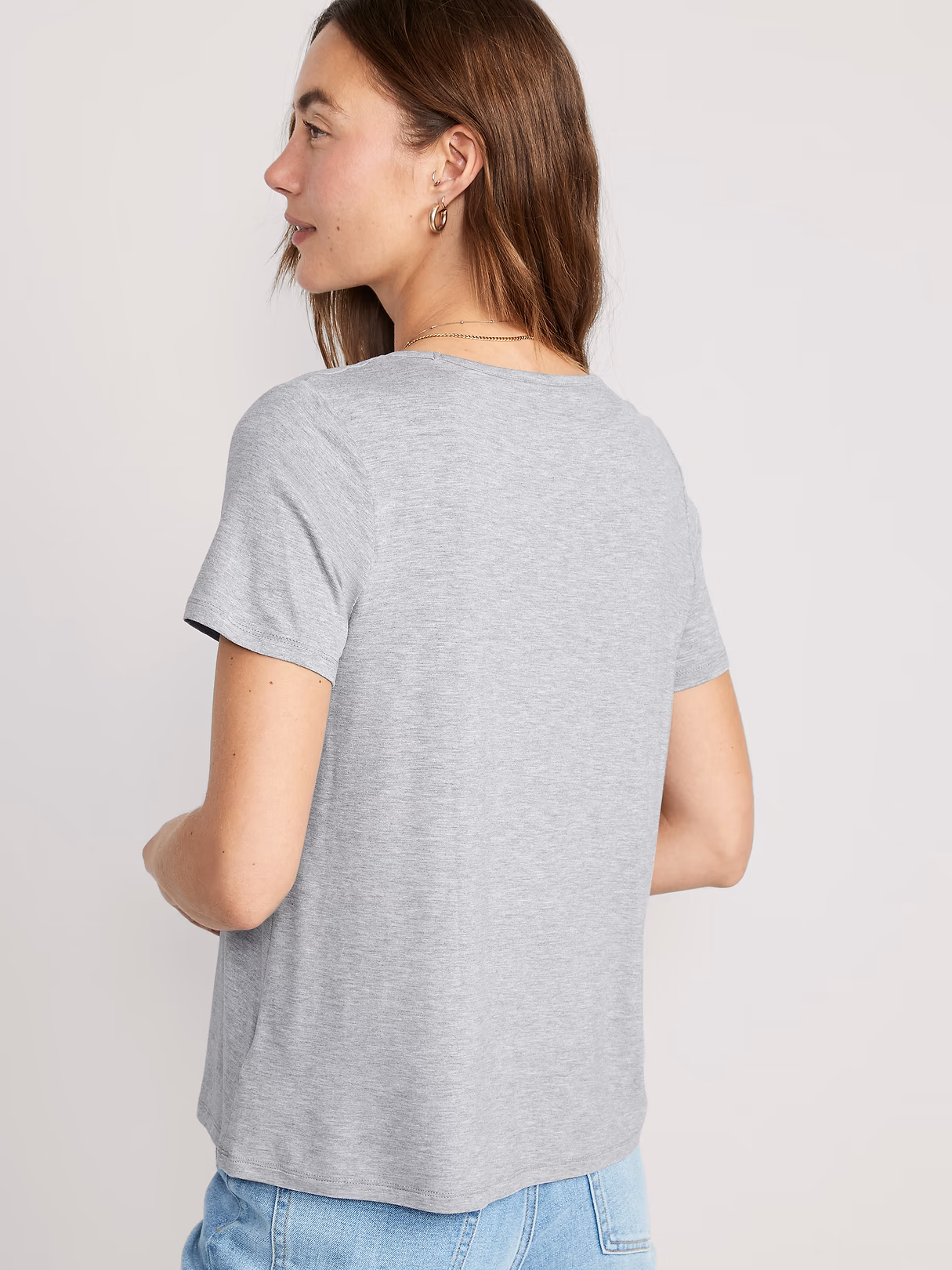 Luxe Slub-Knit T-Shirt - Heather Gray