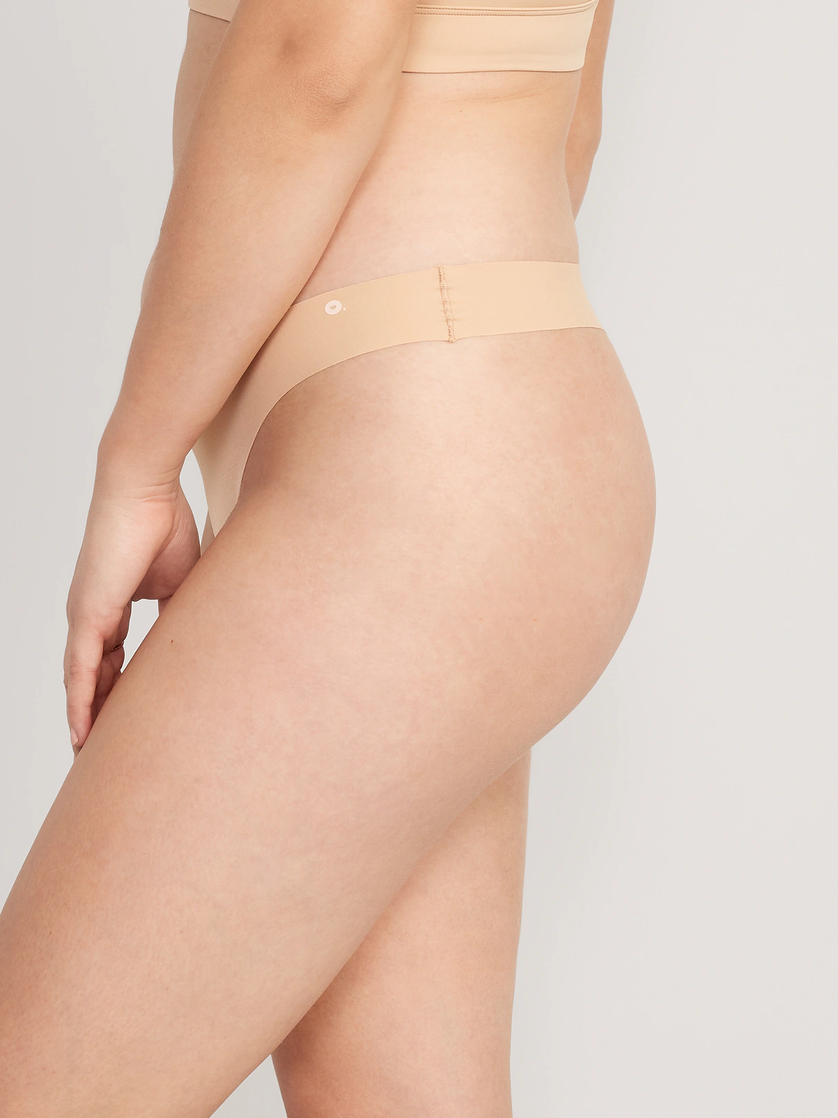 Low-Rise No-Show Thong - Velvet Sand