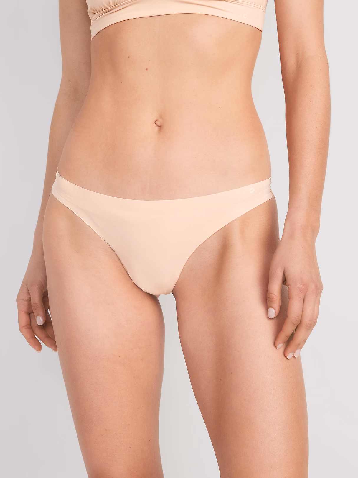 Low-Rise No-Show Thong - Frappe