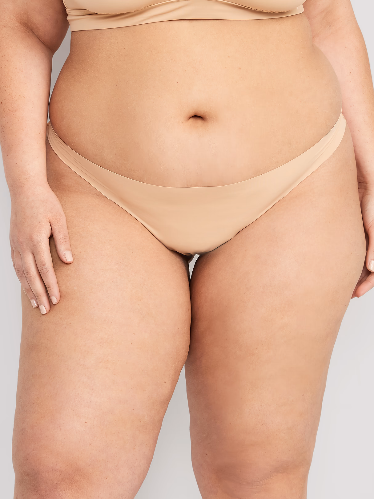 Low-Rise No-Show Thong - Velvet Sand