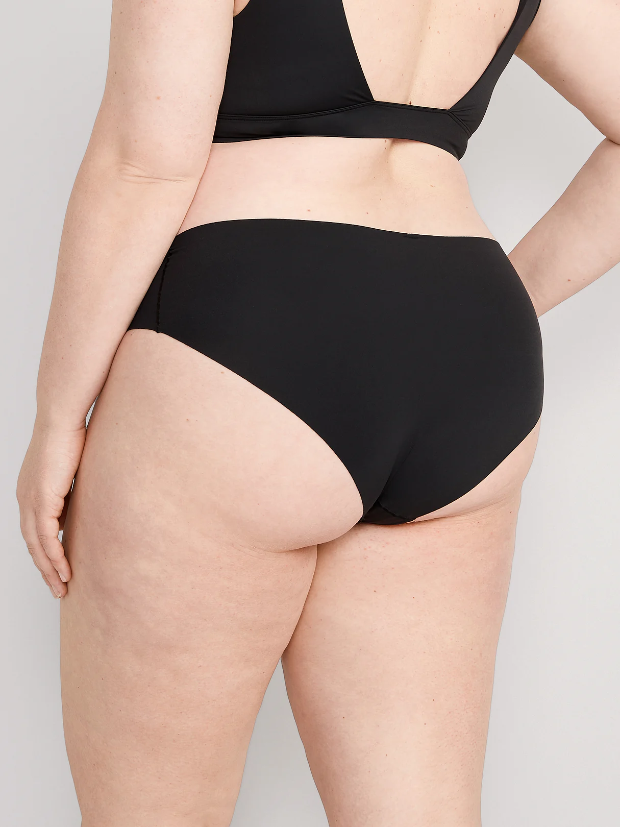 Low-Rise No-Show Hipster Underwear - Black Jack