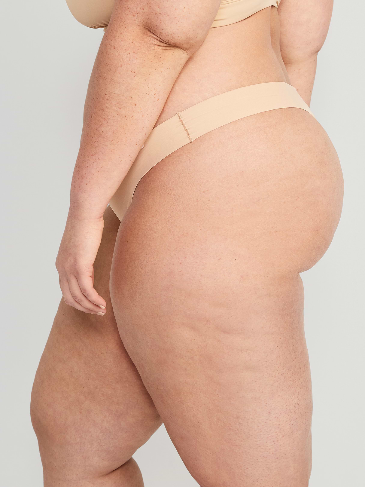 Low-Rise No-Show Thong - Velvet Sand